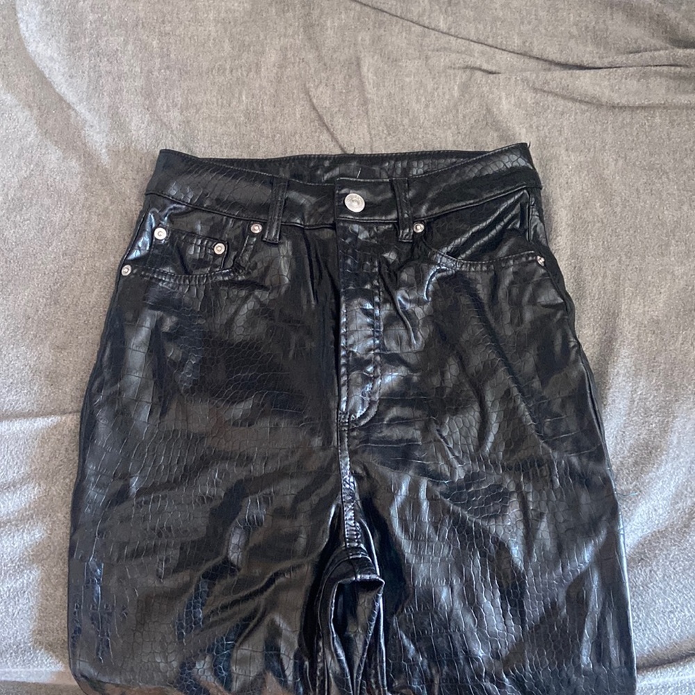 Faux leather disco pants from H&M